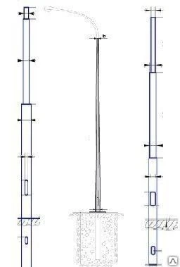 Фото Опора граненая марки ОГККв-7,5 У1