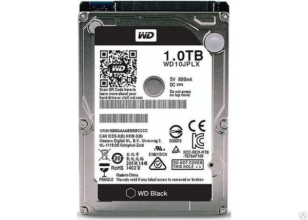 Фото Жесткий диск 2.5" 1Tb WesternDigital WD Black WD10JPLX, 7200rpm, 
32Mb,