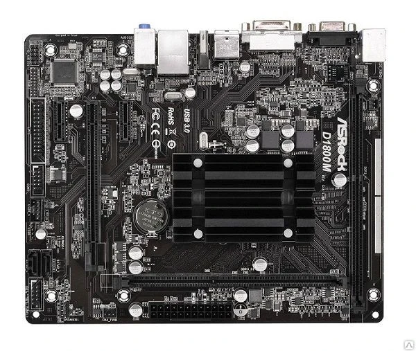 Фото Материнская плата c процессором ASRock D1800M 
(Cel J1800, 2xDDR3, USB 3.0,