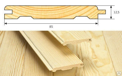 Фото Вагонка "ШТИЛЬ", сосна 12,5х85, категория A