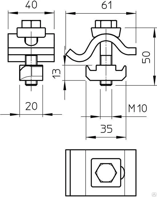 Фото Фиксатор TKH H25 гор.цинк TKS-L-30 25 FT (уп.10 пар)