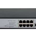 фото Коммутатор управляемый L2 PoE 8 Base-T 10/100/1000Mb/s портов 2 Base-X SFP 1000Mb/s 1U 19дюйм 220В суммарная мощность 150Вт GIGALINK GL-SW-G204-10P