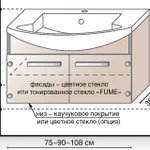 Фото №3 Тумба под раковину Gemelli Glass 90 (189)