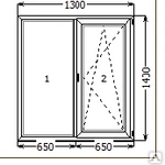 фото Окно ПВХ 1300х1400