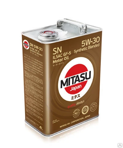 Фото Моторные масло MITASU MOTOR OIL SN 5W-30 ILSAC GF-5 Synthetic Blended