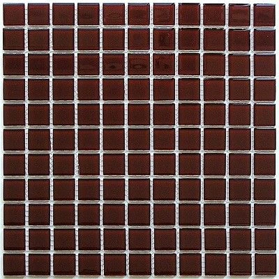 Фото Мозаика BONAPARTE Deep brown 300х300 стеклянная