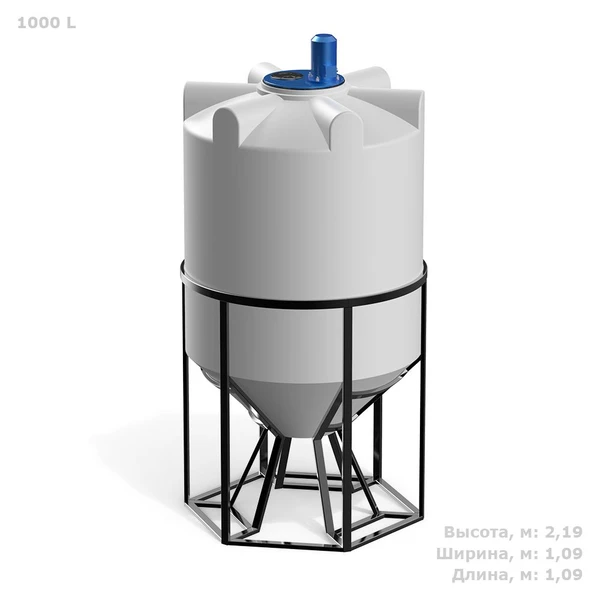 Фото Емкость K 1000 литров с лопастной мешалкой