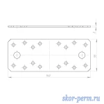 Фото №2 Пластина крепежная 140х55х2,0 мм