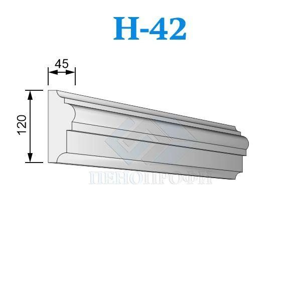 Фото Фасадные наличники из пенопласта (пенополистирола) Н-42, ПСБ-С-35. Фасадный декор из пенопласта