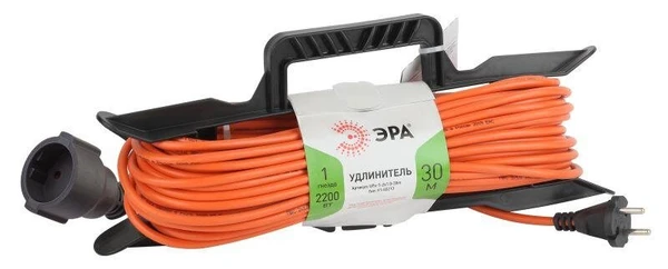 Фото Удлинитель силовой UFx-1-2x1.0-30m-IP44 на рамке б/з 1 гнездо 30м ПВС 2х1 Эра Б0043041