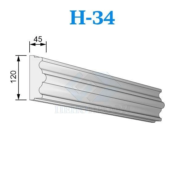 Фото Фасадные наличники из пенопласта (пенополистирола) Н-34, ПСБ-С-35. Фасадный декор из пенопласта