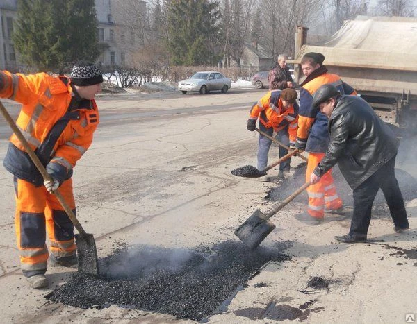 Фото Асфальт крупнозернистый пористый