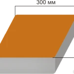 фото Вибропрессованная тротуарная плитка Квадрат большой оранжевая