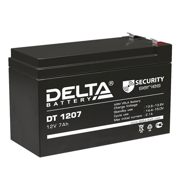 Фото Аккумулятор 12В 7А.ч Delta DT 1207