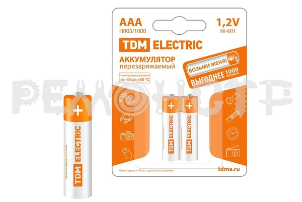 Фото Аккумулятор AA-2300 mAh Ni-MH BP-2 TDM П