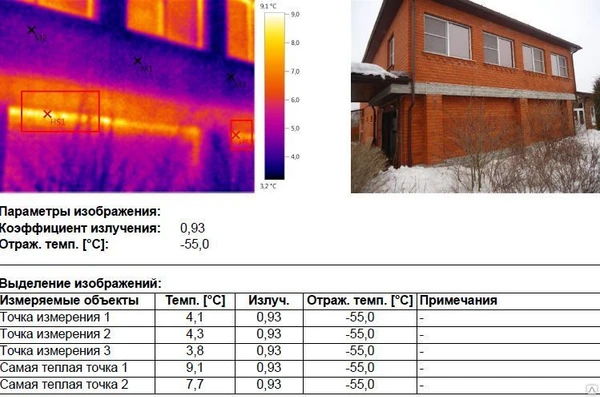 Фото Тепловизионное обследование (проверка тепловизором)