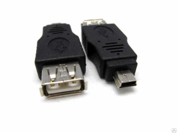 Фото Переходник USB A гнездо - mini USB B 5pin штекер