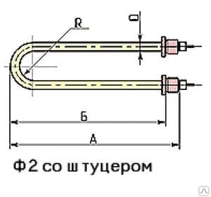 Фото Электронагреватель ТЭН-80 А13/1,0 Р 220 ф.2 R30 G1/2