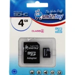 фото Карта памяти microSDHC 4Gb class 4 SmartBuy