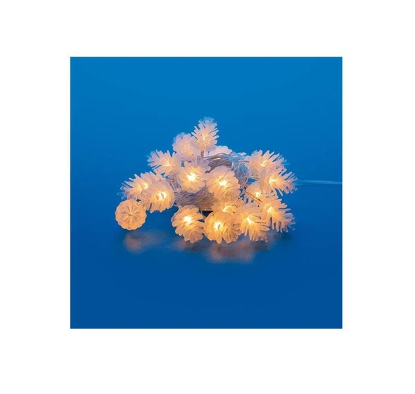 Фото Гирлянда LED "Шишки" ULD-S0500-050/DTA WARM WHITE IP20 PINE CONES 5м 50 диодов тепл. бел. свет провод прозр. Uniel UL-00007192