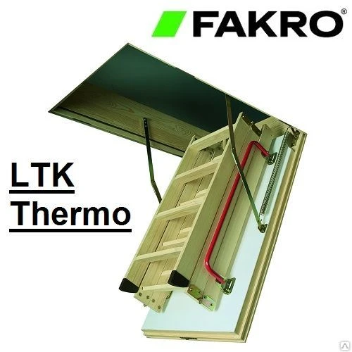 Фото Люк чердачный утепленный с лестницей Fakro LTK Thermo, 60*120*280 см