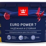 фото Краска интерьерная EURO POWER 7 матовая, база A Tikkurila, 9л