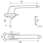 Фото №2 Ручка оконная с замком WH ET Фабрика замков