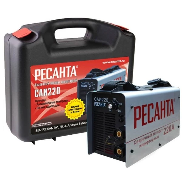 Фото Сварочный инвертор 65/22 Ресанта САИ 220К в кейсе