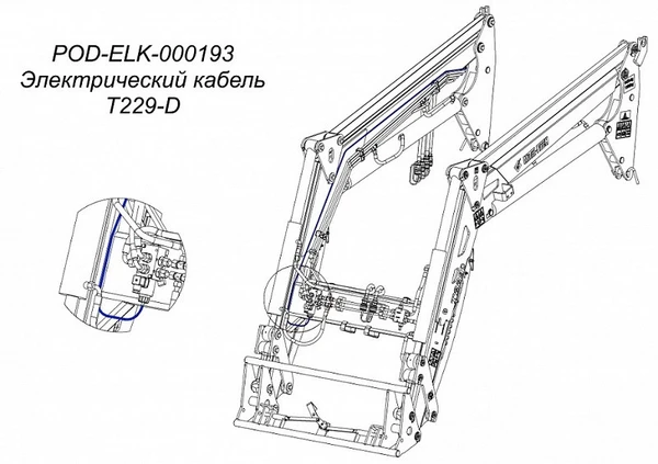 Фото Комплект электрических проводов погрузчика POD-ELK-000193 для фронтального погрузчика Metal-Fach Бык Т-229