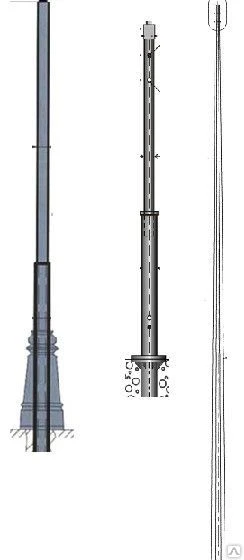 Фото Опора СТВ-6 (с толщиной стенки 4 мм) для видеонаблюдения