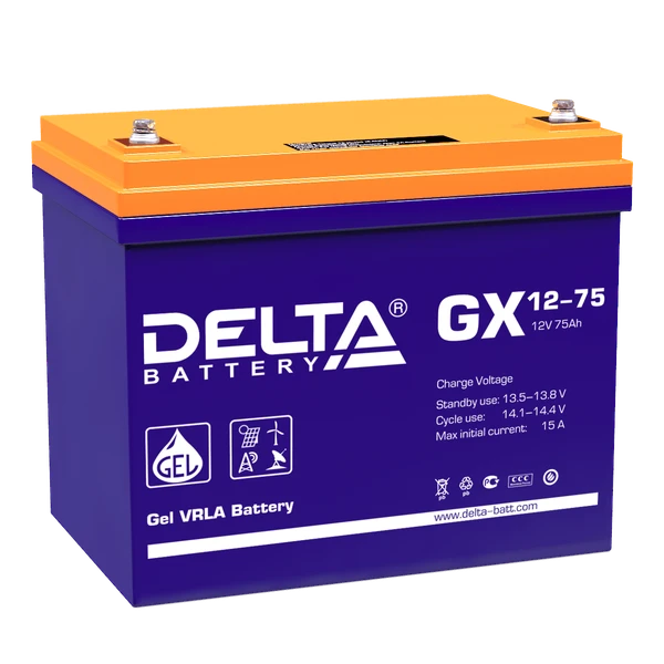 Фото Аккумулятор Delta GX 12-75