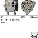 фото Генератор 1989 FORD FOCUS, C-MAX 12V / 105Amp.