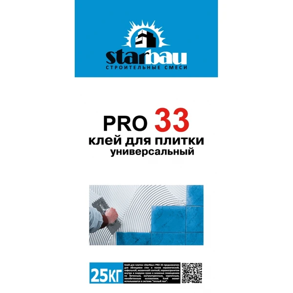 Фото клей для плитки универсальный PRO33 StarBau 25кг