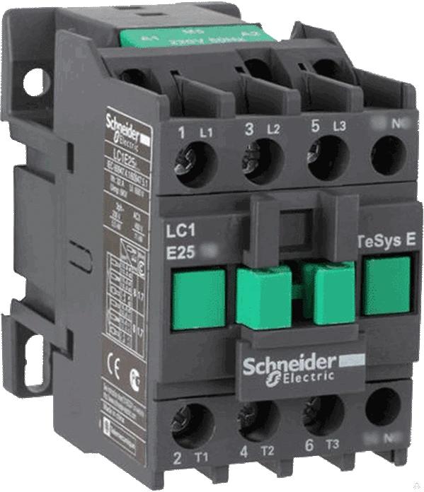 Фото Контактор Schneider Electric TeSys E трехполюсный 25А, катушка 220В, 1но