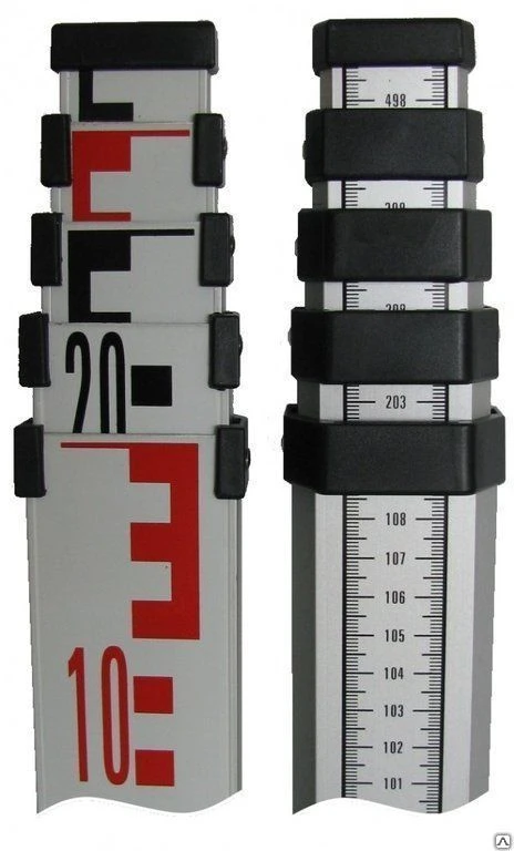 Фото Рейка нивелирная алюминиевая телескопическая 3 метра.