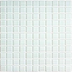 фото Мозаика BONAPARTE White glass 300х300 стеклянная