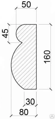 Фото Наличник Н 114 ракушечник серый 19 кг/м.п.
в