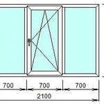 фото Окно в зал 2100х1400 KBE Gutwerk 58