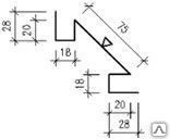 Фото Планка угла внутреннего сложного ПУВС 75х2000 МП СК-14 и Lбрус Ecosteel