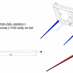 фото Палец прямой L1100 POD-ODL-000003-1 на вилы для рулонов Metal-Fach