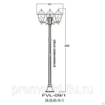 фото Светильник на алюминиевой опоре Валенсия FVL-09-1