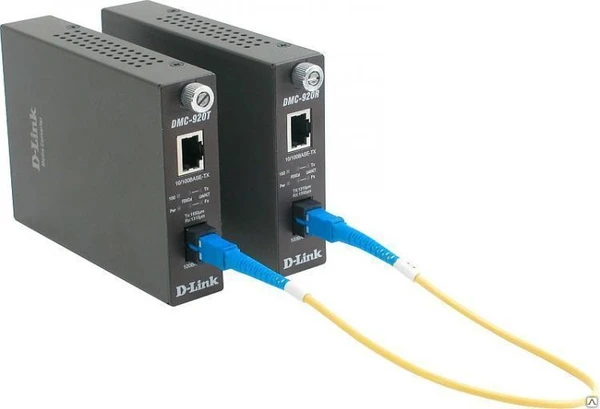 Фото D-LinkDMC-920T Конвертор10/100Mbps UTP SM T Single Fiber (20km,SC),трансмит