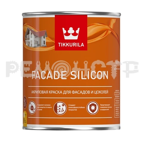 Фото Краска фасад  0,9л база С гл/м Tikkurila FACADE Silicon (6) ЭК * П зз под заказ