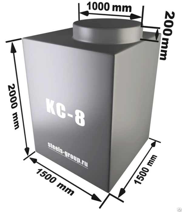 Фото Кессон-погреб КС-8 1500х1500х2200мм 1500х1500х2200мм
