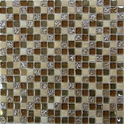 Фото Мозаика BONAPARTE Glass Stone 1 300х300 стеклянная с камнем