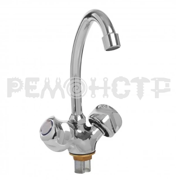 Фото Смеситель для кухни с гайкой без подводки 1292 цинк KDM-2008AS-01-76 , 1/2' Lucky Tap, 1/10 П