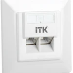 фото Розетка компьютерная 2-м СП RJ45 кат.5E FTP ITK CS2-1C5EF-2-1