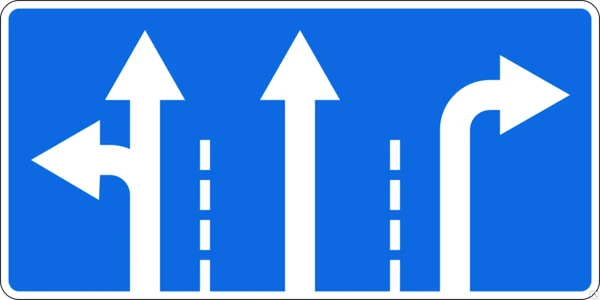 Фото Дорожный знак Направления движения по полосам 5.15.1