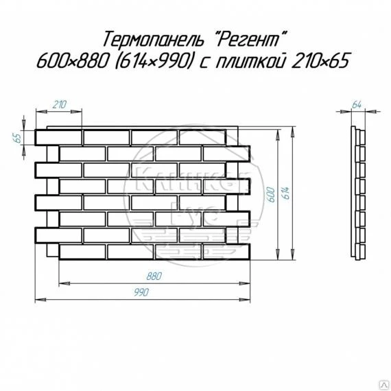 Фото ФАСАДНАЯ ТЕРМОПАНЕЛЬ "РЕГЕНТ" 600*880 (614*990)