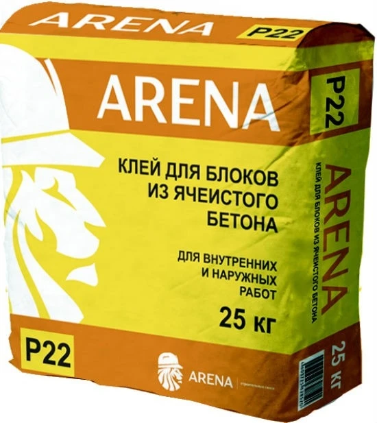 Фото Клей Arena P22 для блоков 25 кг